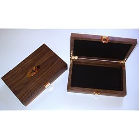 <b>Morgan Walnut/Gold Accessories Case</b>