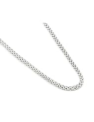 Rhodium Plated Sterling Silver 3mm Coreana Chain