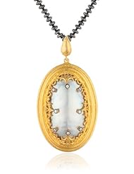 Azaara Gray Mother-Of-Pearl Pendant Necklace