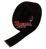 High Temperature Header/Exhaust Wrap Roll Black 1/16 X 2 X 50' - Thermal Zero