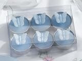 Blue Butterfly Tealight Candles, Set of 6