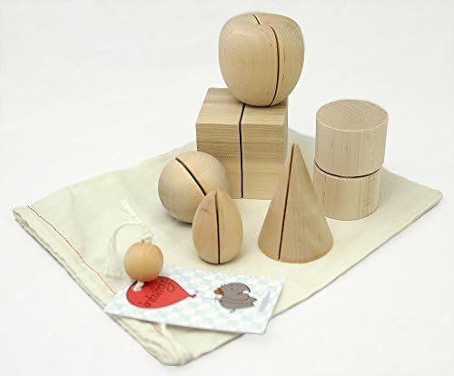 Intuitoys Montessori Inspired Natural Wooden 3d Discovery Shapes Set (Handmade in Usa)