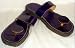Purple Plain Leather Gandhi Slippers