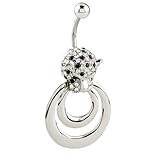 Circle Button Navel Body Jewelry Dangles Belly Ring