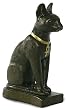 Bastet Egyptian Cat, Bronze Finish, 7"H