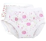 Under the Nile Training Pants 3 Pack 2T- 4T - Big Flowers, Petite Flowers & White