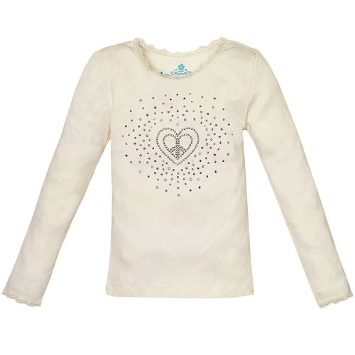 lace-trimmed shine tee