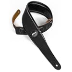 Tiger sangle de guitare en cuir, noir