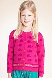 Autograph Pure Cotton Elephant Print Cardigan