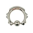 4 Gauge 1/2" 316L Surgical Steel Bottom Notched Captive Ring