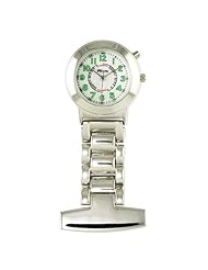 Ravel Ladies Silver Tone Professional Nurses Fob Watch With Backlight R1101EL