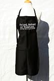 Black Embroidered Apron Fried, Baked or Toasted