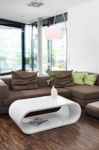 SalesFever Couchtisch Finio 120x60cm weiß hochglänzend