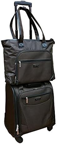 Chocolate Ny 2 Piece Carry on Luggage W Computer Tote Brown