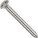 Plain 18-8 Stainless Steel Tamper Resistant Sheet Metal Screw, USA Made, Flat Head, Tamper-Resistant Drilled Spanner Drive