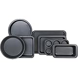 Bakeware Set - Juvale 7 Piece Bakeware Set includes Two Pie Pans, a Square cake pan, Baking Pan, a Cookie Sheet, a Bread Pan, a Muffin Pan