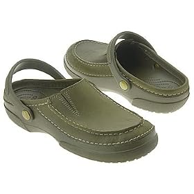 crocs Men's Mesa Open Heel Clog W/ Heel Strap, Oiled Nubuck Upper, Croslite & Rubber Sole For Traction