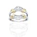 14K Two Tone Gold 3/8 ct. Baguette Cut Diamond Ring Guard