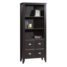 Shoal Creek Bookcase with Doors Jamocha