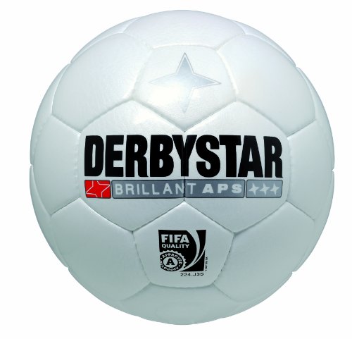 DERBYSTAR FUSSBALL BRILLANT APS NEU, weiss, 5