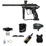 WavetoGo Spyder 2012 Xtra Paintball Marker Gun - Diamond Black Ultra 47ci Chest Neck Combo