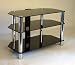 Centurion GT3 Black Premium Contemporary Design Flat Screen 15"-37" Glass Stand