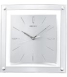 Seiko Wall Clock Quiet Sweep Second Hand Clock Silver-Tone Metallic Case