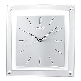 Seiko Wall Clock Quiet Sweep Second Hand Clock Silver-Tone Metallic Case #QXA330SLH