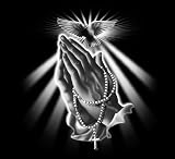 Praying Hands with Rosary Beads and Dove - 24