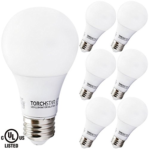 6 Pack 6W UL-listed A19 LED Bulb, 40W Equivalent, 2700K Soft White, E26 Medium Base, 470lm 110V for General Lighting, Non-dimmable