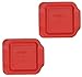 Pyrex Red Plastic Lid for 2 Quart 8-inch Square Baking Dish #222-PC (2-Pack)