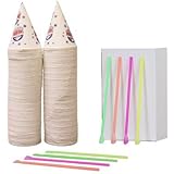 200 Snow Cone Cups 6 Oz and 200 Spoon Straws