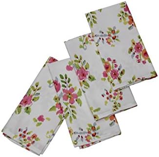 Athena Bouquets Design Soft Water Repellent 19" X 19" Napkins Set Of 4