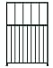 Unipanel Stubby 0.5m x 0.9m high black garden fencing panel - build your own fence/enclosure