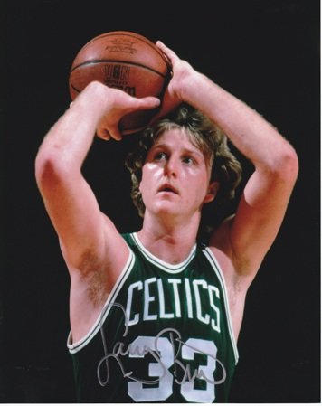 Larry Bird Autographed Boston Celtics 8x10 Photo