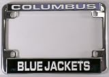 Columbus Blue Jackets Chrome Motorcycle RV License Plate Frame
