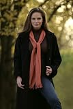 Women's Lambs Wool Scarf-Dyed Using Colours Made from Flowers and Natural Plants