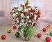 Christmas Trimmings Bouquet with Vase