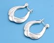 Sterling Silver Hollow Hoop Earrings - 25 mm