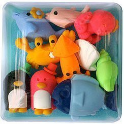 Iwako Japanese Eraser Set Marine Animals (Colors May Vary)