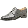 Zelli Men's Davinci Cap Toe Oxford,Black Croc,9.5 M