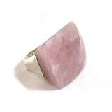 Image of Lola Rose Sterling Silver Rose Quartz Faceted Square Ring