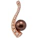 Chocolate Tahitian Pearl Pendant with Diamonds in 14K Rose Gold