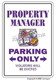 PROPERTY MANAGER ~Sign~ parking signs apartment gift