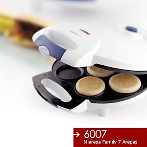 Miallegro 6007 MiArepa - 7 Arepas in 2 Sizes Arepa Maker by Miallegro