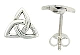 Sterling Silver Trinity Celtic Knot Stud Earrings, 1/4 in. (7mm)