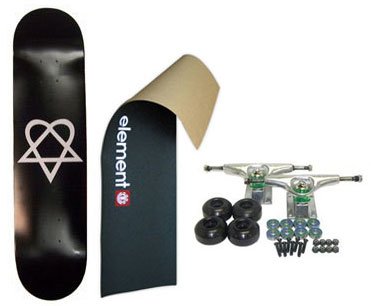 ELEMENT Skateboard LOGO Grip HEARTAGRAM BB COMPLE BLACK