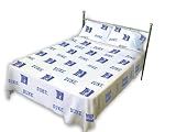 Duke Blue Devils White Bed Sheet Set NCAA