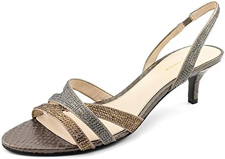 Pelle Moda Zaria Womens Size 10 Gray Silk Dress Sandals Shoes