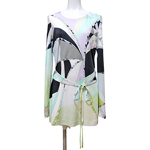 [エミリオプッチ] EMILIO PUCCI 　　長袖ブラウス（チュニック）　水色×黄緑　#42　EMILIO PUCCI　[並行輸入品]